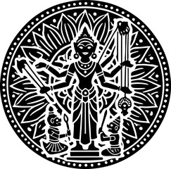 sketch vector illustration silhouette design icon logo symbol character puppetry god goddess culture ethnic traditional 