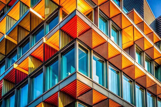 Modern Parapher: Architectural Detail of Geometric Facade