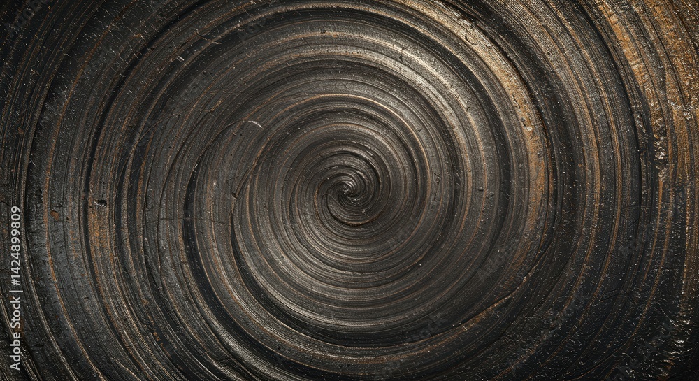 Aufkleber Swirling textured pattern background with elegant dark spiral design