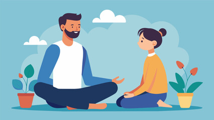 A mentor and mentee practice mindful listening during a mentoring session strengthening their bond and personal growth..