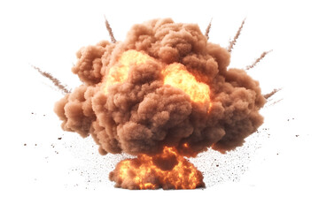 Explosive Cloud of Smoke and Fire Erupts in a Dramatic Scene