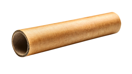 Brown cardboard tube for packaging, crafts, and artistic projects