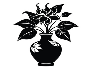 A small floral houseplant with leaves in a vase brings spring life and nature's beauty home