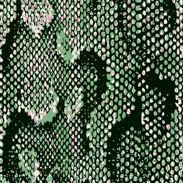 Mint and Blush Python Skin Seamless Pattern for Textile Print on Fabric