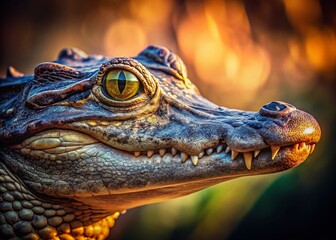 Fototapeta premium Powerful Alligator Head Logo Design, Sharp Focus, High-Resolution Stock Photo