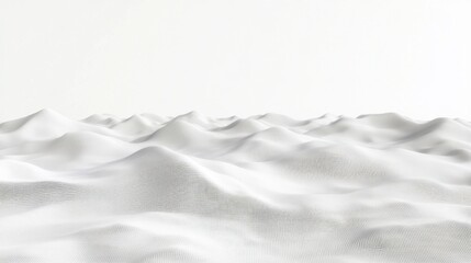 Abstract white mountainous landscape, digitally rendered.