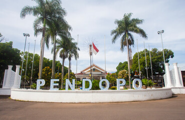 Pendopo, a hall building part of the Garut Regent's office complex, is located in front of the...
