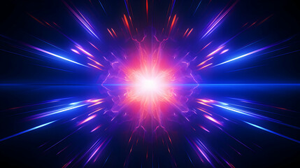 Naklejka premium Hyperspace Burst: Dynamic abstract background with radiant star explosion effect