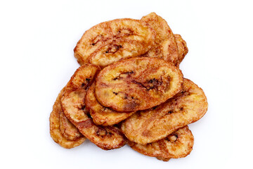 Crispy banana chips. Fruit snack