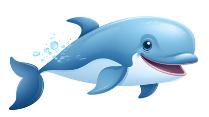 Obraz premium Cute Cartoon Whale Vector Illustration for Children's Books and Educational Purposes