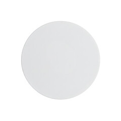 White coaster mockup, circular, top view, minimal, clean, transparent background