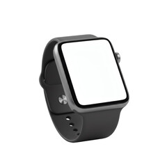 Smartwatch mockup, blank screen, no branding, centered on transparent background
