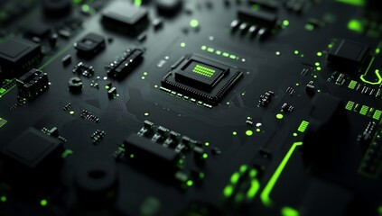 Fototapeta premium Circuit board close-up