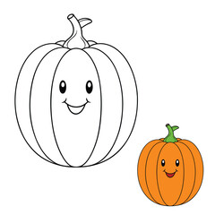 A single Halloween pumpkin with a wide, cheerful grin, glowing from within. Its carved smile brings a playful, spooky charm to the dark October night.