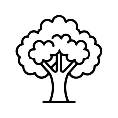 mahogany tree line drawn outline vector art - illustration of mahogany tree isolated transparent background