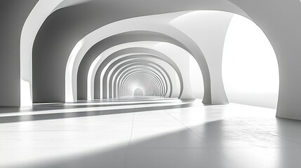 Obraz premium Modern arched hallway