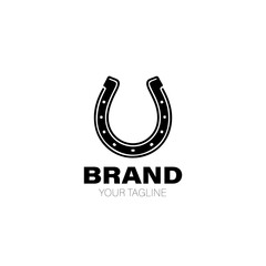 Horseshoe Logo. Horseshoe Logo Design. Horseshoe Logo Brand. Horseshoe Logo Vector Design Isolated on White Background