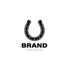 Horseshoe Logo. Horseshoe Logo Design. Horseshoe Logo Brand. Horseshoe Logo Vector Design Isolated on White Background