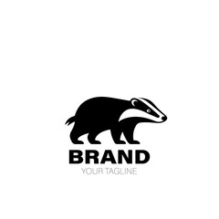Badger Logo. Badger Logo Design. Badger Logo Brand. Badger Logo Vector Design Isolated on White Background