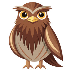 Potoo birds set shilhotee vector isolated on white background