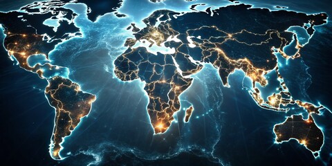 Vietnam Map Location: Southeast Asia, Long Exposure Night Shot