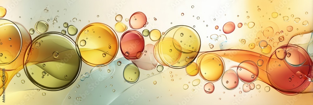 Poster Colorful Abstract Background With Oil Drops Creating a Vibrant Visual Effect for Modern Design Projects