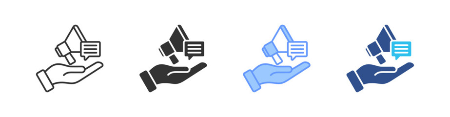 Chat Multi Style Icon Set Vector 