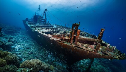 Sunken Ship Ocean Depths