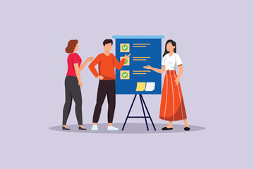 Community Focused Concept. Colored flat vector illustration isolated