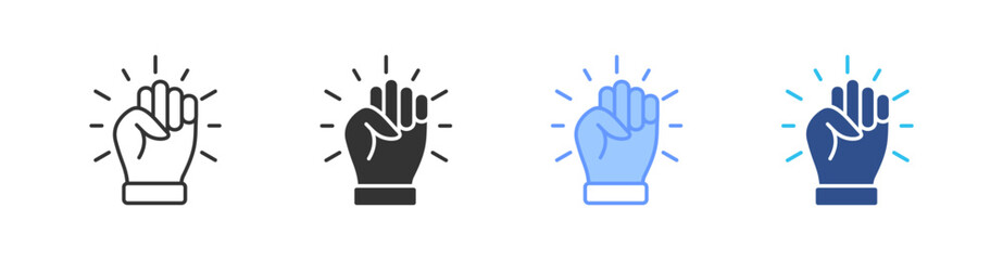 Obraz premium Empowerment Multi Style Icon Set Vector 