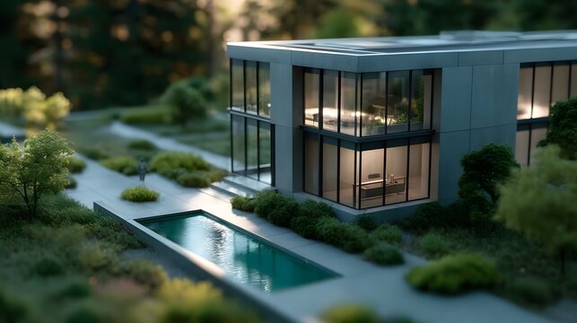 NFT mansion with customizable features and expansive virtual land