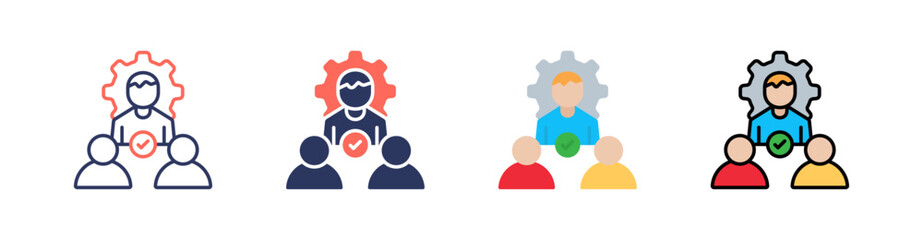 Leader Multi Style Icon Set Vector 