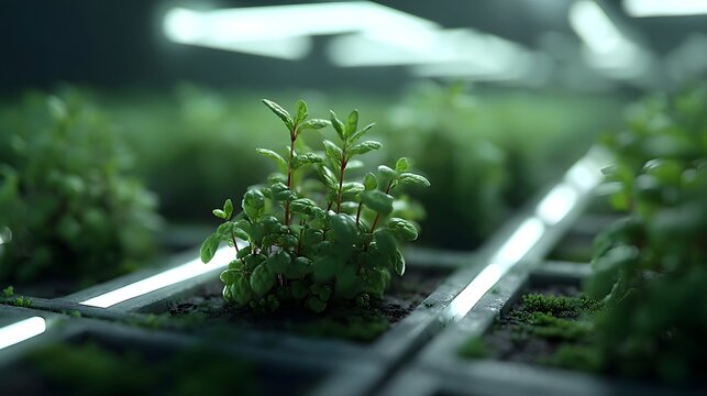 Futuristic sci-fi agricultural dome in a virtual world governed by DAOs