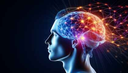 Obraz premium Neural Network Abstract Mind