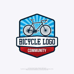 Bicycle community logo in badge style