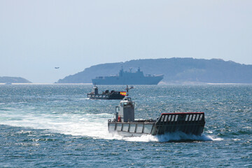 military maneuvers. Infantry, aviation and navy landing	