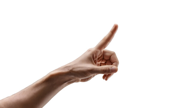 Hand pointing gesture direction up finger index human body part anatomy isolated black background stock photo . png image on transparent background