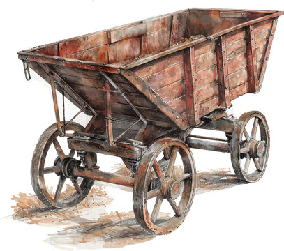 old wooden cart