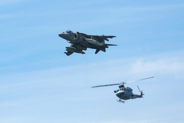 military maneuvers. Infantry, aviation and navy landing	
