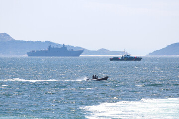 military maneuvers. Infantry, aviation and navy landing	