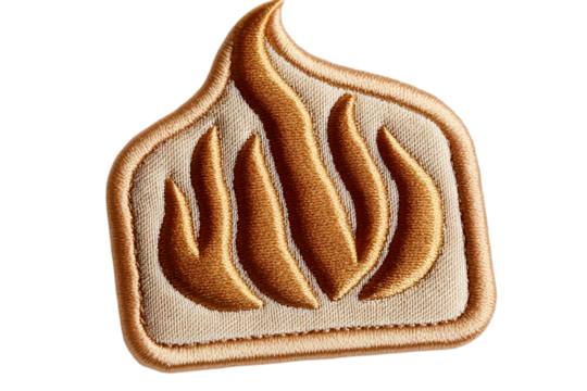 Gold Fire Icon Illustration With Transparent Background Isolated - Powered by Adobe