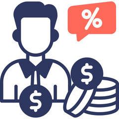 Commission mixed color icon