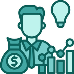 Smart Investing solid icon