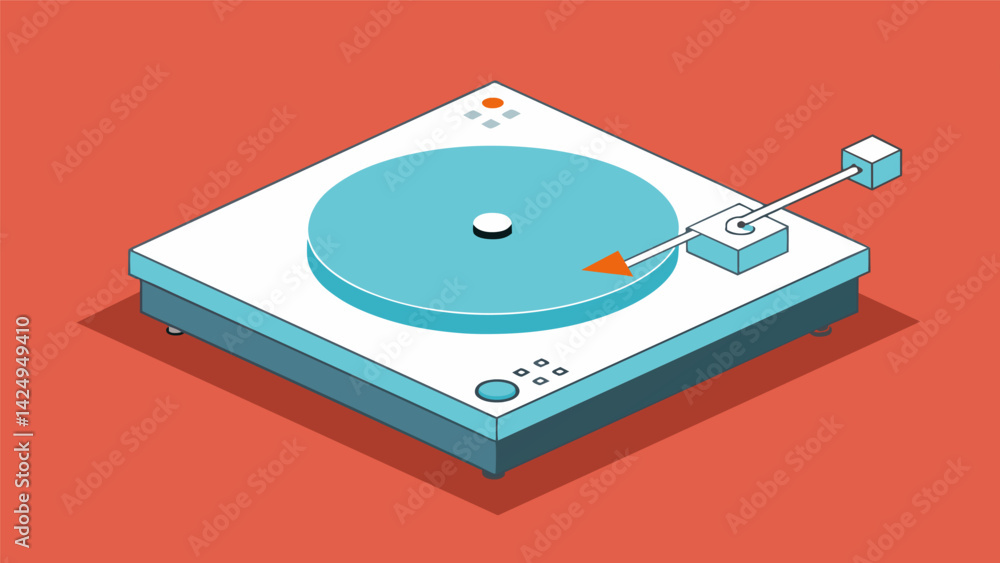 Poster a diagram showing the correct placement of the turntable on a stable surface to minimize feedback an