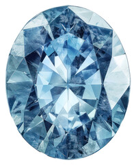Fototapeta premium PNG Exquisite blue oval gemstone brilliance.
