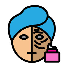 AntiAging Cream Vector Filled Icon Design