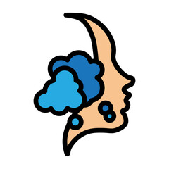 Facial Cleanser Vector Filled Icon Design