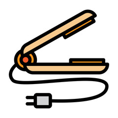 Hair Straightener Vector Filled Icon Design