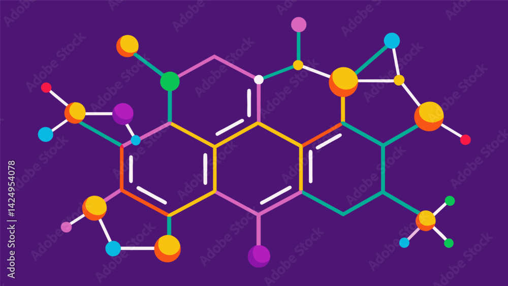Poster the illustration displays the intricate molecular structure of ketamine highlighting its ability to 