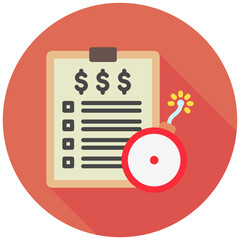 Filing Deadline mini illustration rounded color icon, use for taxation, economy, business, finance, UI, UX kit, app and web development, digital or print.